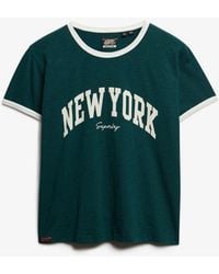Superdry - & Co Athletic Essential Ringer Fitted T-shirt - Lyst
