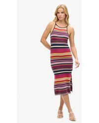 Superdry - Jersey Stripe Cami Midi Dress - Lyst