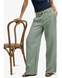 Superdry - & Co Linen Low Rise Pants - Lyst