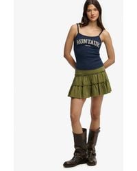 Superdry - Tiered Jersey Mini Skirt - Lyst