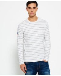 Superdry - Dartmouth Stripe Long Sleeve Pocket T-Shirt Heather/Dartmouth - Lyst
