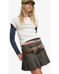 Superdry - Bench X & Co Bench Logo Pleated Twill Mini Skirt - Lyst