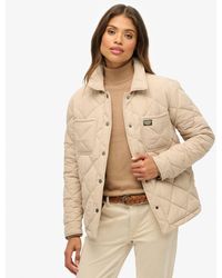 Superdry - Doorgestikte Chore Liner Jas - Lyst