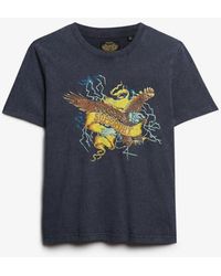 Superdry - & Co Biker Rock Graphic Relaxed T-shirt - Lyst