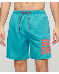 Superdry - Gerecyclede Sportswear Zwemshort Met Logo - 43 Cm - Lyst