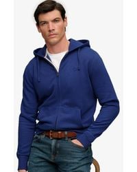 Superdry - & Co Essential Sd Co Logo Hoodie Met Rits Relaxed Pasvorm - Lyst