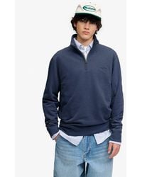 Superdry - & Co Essential Serif Logo Half Zip Sweatshirt - Lyst