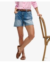 Superdry - & Co Mid Rise Denim Shorts - Lyst