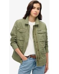 Superdry - Ladies Classic Logo Patch Military M65 Jacket - Lyst