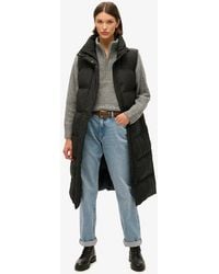 Superdry - Longline Puffer Gilet - Lyst