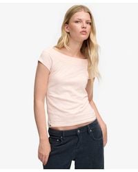 Superdry - & Co Athletic Essentials Off Shoulder Top - Lyst