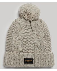 Superdry - & Co Cable Knit Beanie Hat - Lyst