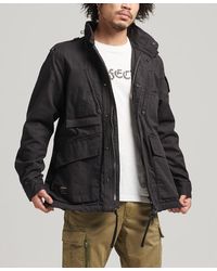 SIKSILK Collarless Muscle Denim Jacket In Camo With Distressing in