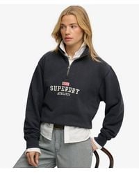 Superdry - Athletic Essentials Graphic Half Zip Sweatshirt - Lyst