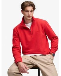 Superdry - & Co Essential Serif Logo Half Zip Sweatshirt - Lyst