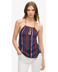 Superdry - & Co Printed Beach Halter Top - Lyst