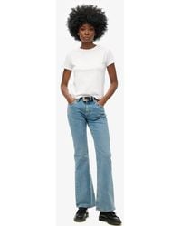 Superdry - & Co Vintage Mid Rise Slim Flare Jeans - Lyst