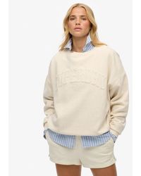 Superdry - & Co Athletic Essentials Tonal Applique Crew Sweatshirt - Lyst