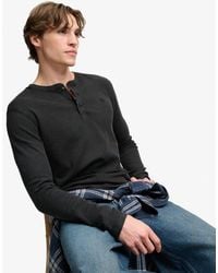 Superdry - & Co Waffle Long Sleeve Henley Top - Lyst