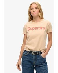 Superdry - City T-shirt Met Core Logo En Aansluitende Pasvorm - Lyst