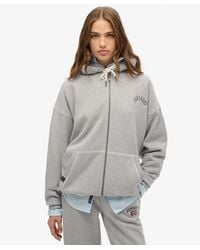 Superdry - & Co Athletic Essential Oversized Zip Hoodie - Lyst