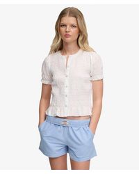 Superdry - & Co Short Sleeve Smocked Top - Lyst