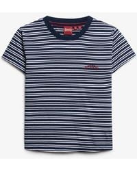 Superdry - & Co Essential Logo Striped Fitted T-shirt - Lyst