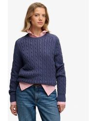 Superdry - & Co Slouchy Cable Knit Jumper - Lyst