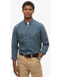 Superdry - & Co The Merchant Store - Indigo Henley Shirt - Lyst