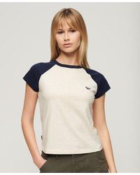 Superdry - T-shirt en Coton bio à Manches Raglan et à Logo Essential Taille: 40 - Lyst