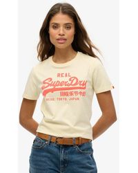 Superdry - & Co Vintage Logo Neon Fitted T-shirt - Lyst