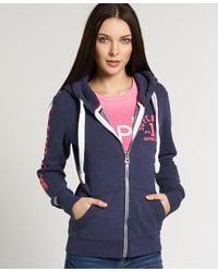 Superdry - Track & Field Zip Hoodie Princeton Marl - Lyst