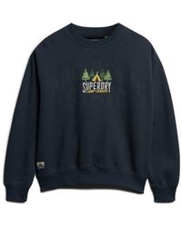 Superdry - & Co Travel Souvenir Loose Crew Sweatshirt - Lyst