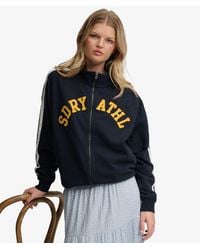 Superdry - Athletic Essentials Applique Loose Zip Track Top - Lyst