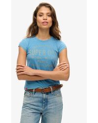 Superdry - Indigo Workwear Cap Sleeve T-shirt - Lyst