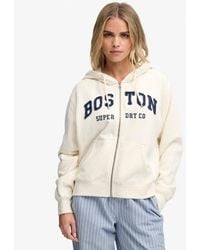 Superdry - & Co Athletic Essential Relaxed Crop Zip Hoodie - Lyst
