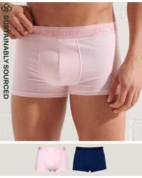 Superdry - Organic Cotton Classic Trunk Double Pack Multiple Colours Montauk/Pilot Mid - Lyst