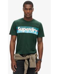 Superdry - & Co Retro Stripe Logo T-shirt - Lyst