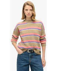 Superdry - & Co Ladies Classic Multi Stripe Crew Jumper - Lyst