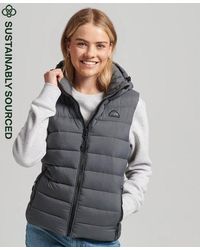 Superdry - Hooded Classic Padded Gilet - Lyst