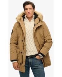 Superdry - Everest Faux Fur Hooded Parka Coat - Lyst