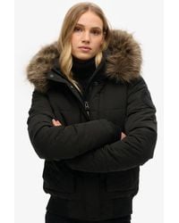 Superdry - Everest-bomberjack Met Capuchon - Lyst