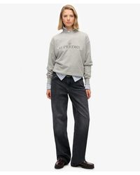 Superdry - & Co Organic Cotton Mid Rise Wide Leg Jeans - Lyst