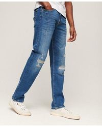 Superdry - Cotton Slim Straight Jeans - Lyst