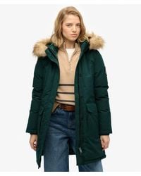 Superdry - Everest Parka Van Imitatiebont - Lyst