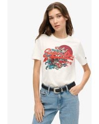 Superdry - & Co Tokyo Vintage Logo Graphic Relaxed Crew Neck T-shirt - Lyst