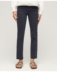 Superdry - Mid Rise Chino Trousers - Lyst