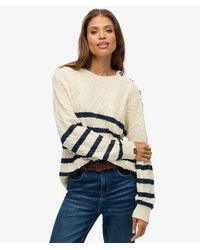 Superdry - & Co Cable Crew Neck Jumper - Lyst