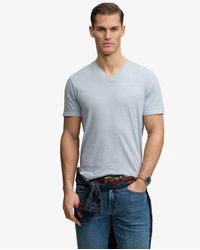 Superdry - & Co Classic Cotton Linen V-neckline T-shirt - Lyst