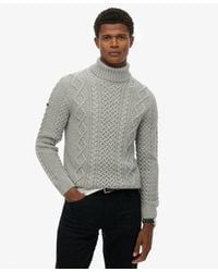 Superdry - Homme Pull Torsadé À Col Roulé Jacob Taille - Lyst